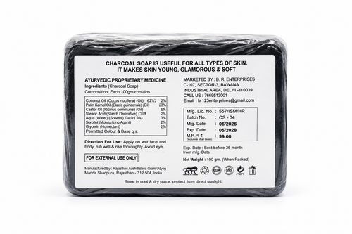 Charcoal soap